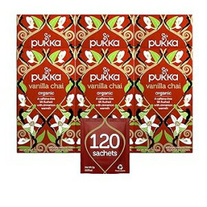 20 Count (Pack of 6), Pukka Organic Tea Bags, Vanilla Chai Herbal Tea with Cinnamon & Cardamom, Perfect for Caffeine-free Pick-me Up, 20 Count (Pack of 6) 120 Tea BagsÃ‚