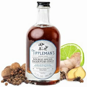 楽天GlomarketDouble Spiced Falernum, Tippleman's Double Spiced Falernum Syrup - Craft Cocktail Mixer - All Natural Complex Cocktail Bar Syrup for Tropical or Spiced Cocktails - Makes 17 Cocktails
