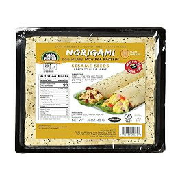 1 Ounce (Pack of 1), Norigami Egg Wraps with Pea Protein – Sesame Seeds. High Protein, Low Carb, Vegetarian. …