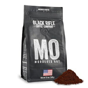 Murdered Out, Black Rifle Coffee Company Murdered Out, Extra Dark Roast Ground Coffee, Columbian Roast With Bold Aroma and Smoky Flavors, Helps Support Veterans and First Responders, 12 Ounce Bag