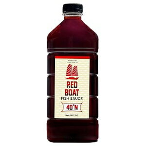 Red Boat Fish Sauce Premium 40°N fish sauce sustainably made with just two ingredients in Vietnam Keto, Paleo, Whole 30 friendly Gluten and sugar free with no preservatives 64fl oz. bottle