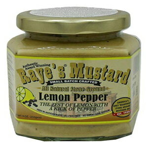 レイのレモンペッパーオールナチュラルストーングラウンドマスタード Raye's Mustard Raye's Lemon Pepper All Natural Stone Ground Mustard