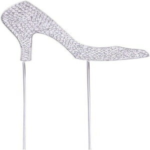 High-heeled Shoes Cake Topper Cupcake Topper Glitter Alloy Rhinestone ...