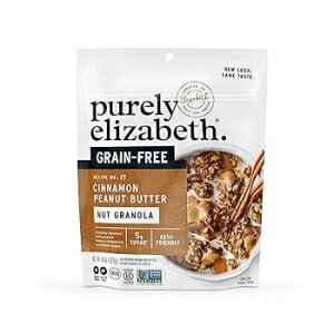 8 Ounce (Pack of 1), Cinnamon Peanut Butter, Purely Elizabeth Granola Peanut Butter Collagen Keto Granola, Made with Nuts and Seeds, Grain-Free, Gluten-Free, Non-GMO (8oz Bag)
