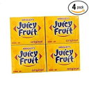 リグレーズ ジューシーフルーツ オリジナルガム | ジューシーフルーツガム | 各パック 15 スティック | 合計 4 パック Wrigleys Juicy Fruit Original Gum | Juicy Fruit Gum | Each Pack 15 Sticks | 4 Total Packs