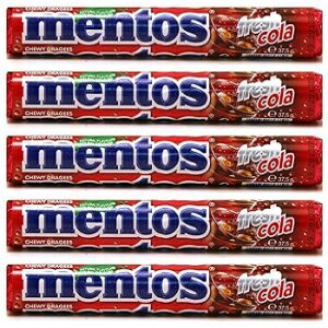 1.32 Ounce (Pack of 5), Mentos Fresh Cola From Europe 1.32oz Pack of 5