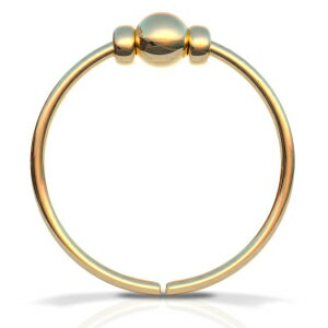 Gold Beads Gold, Thin Gold Filled Tiny Nose Ring Hoop - 24 gauge very Thin Nose Hoop Tiny Piercings Nose Rings hoop - nose piercing Hoop