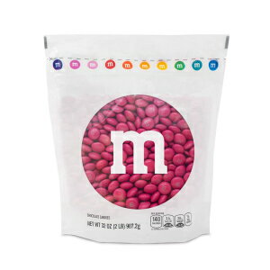 2 Pound, Dark Pink, M&M’S Dark Pink Milk Chocolate Candy, 2lbs of M&M'S in Resealable Pack for C..