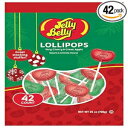 楽天GlomarketAdams & Brooks Jelly Belly Christmas Lollipops - Very Cherry & Green Apple Christmas Candy Stocking Stuffers, Kosher Candy - 42 pieces per bag - Net Wt. 25 oz