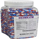 Patriotic Star Quins, DecoPac Patriotic Star Quins, 16.5oz, Fancy Sprinkles Shaped Like Stars In Red, White Blue, Candy Sprinkles in Handheld Container, Edible Sprinkles For Celebration Cakes, Cupcakes, Cookies