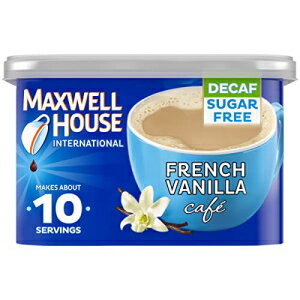 Maxwell House International French Vanilla Café-Style Decaf Sugar Free light_roast Beverage Mix, 4 oz. Canister