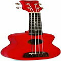 Red, Kohala KT-SRD Tiki Soprano Ukulele, Red