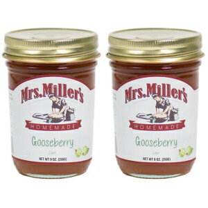 Mrs. Miller's Amish Homemade Gooseberry Jam 9 Ounces - Pack of 2