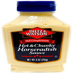 Dietz & Watson、デリコンプライメンツ、ホット＆チャンキーホースラディッシュソース、9オンスボトル（2個パック） Dietz & Watson, Deli Compliments, Hot & Chunky Horseradish Sauce, 9oz Bottle (Pack of 2)