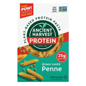 O[ỸylAGVFgn[xXg̃Oet[Ax[X̍^pNr[KpX^AO[YƃLkÃylA6`8IX Green Lentil Penne, Ancient Harvest Gluten Free Plant-Based High Protein Vegan Pasta, Green