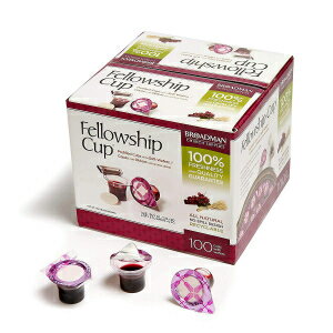 100 Count (Pack of 1), Grape, Broadman Church Supplies Pre-filled Communion Fellowship Cup, Juice and Wafer Set, 100 Count, Plastic