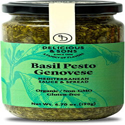 デリシャス&サンズ オーガニック バジルペスト ジェノベーゼ 6.70オンス Delicious & Sons Organic Basil Pesto Genovese 6.70 oz.