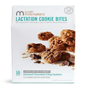 Oatmeal Chocolate Chip, Munchkin Milkmakers Lactation Cookie Bites, Oatmeal Chocolate Chip, 10 Ct