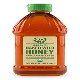 Naked Wild Honey, Organic Raw Unfiltered Wildflower Honey, 48 Ounce