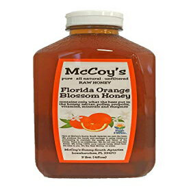 生蜂蜜 - 純粋なオールナチュラル、無濾過&無殺菌 - マッコイズハニー フロリダ オレンジ ブロッサム ハニー 3ポンド Raw Honey - Pure All Natural Unfiltered & Unpasteurized - McCoy's Honey Florida Orange Blossom Honey 3lb