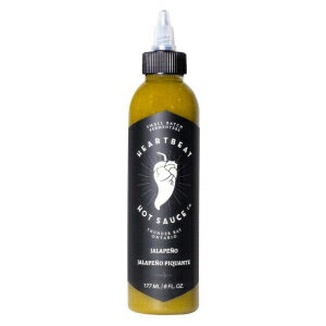 Jalapeno, Heartbeat Hot Sauce Green Jalapeno, 6 oz. Small Batch & Handmade, Vegan, Gluten Free, Preservative Free, Featured on Hot Ones!