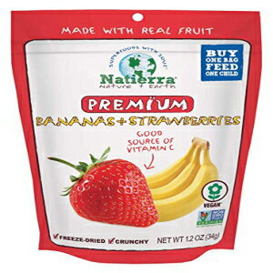 Natierra Nature's All Foods フリーズドライイチゴとバナナ、4 個 Natierra Nature's All Foods Freeze-Dried Strawberries & Bananas, 4 Count