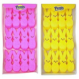 Peeps Easter Pink and Yellow Marshmallow Bunny Variety Pack, Pack of 2