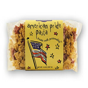 楽天GlomarketPastability アメリカンプライドパスタ、子供やホリデー向けの楽しい形の旗とスターヌードル、非遺伝子組み換え天然小麦パスタ 14 オンス （4 パック） Pastabilities American Pride Pasta, Fun Shaped Flag & Star Noodles for Kids and Holidays,