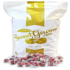 SweetGourmet ラップ入りラズベリーハードキャンディー (3ポンド) SweetGourmet Wrapped Filled Raspberries Hard Candies (3Lb)