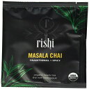 Rishi Tea オーガニック マサラ チャイ ティーバッグ、50 個 Rishi Tea Organic Masala Chai Tea Bags, 50 Count
