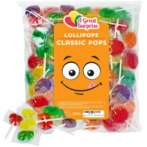 ロリポップ - キャンディーサッカー - クラシック ロリポップ - 各種フレーバー、4 LB バルクキャンディー (約 240 個) Lollipops - Candy Suckers - Classic Lollipops - Assorted Flavors, 4 LB Bulk Candy (approximately 240 pieces)