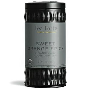 ばら茶筒 スイートオレンジスパイス ティーフォルテ紅茶 (スイートオレンジスパイス ばら茶筒) Loose Tea Canister, Sweet Orange Spice, Tea Forte Black Tea (Sweet Orange Spice, Loose Tea Canister)