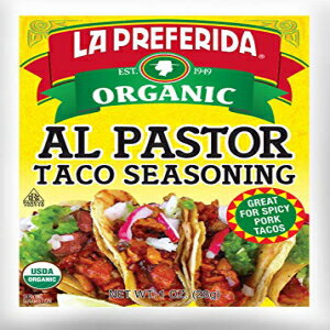 La Preferida オーガニック アル パストール タコス シーズニング、1 オンス (パック - 3) La Preferida Organic Al Pastor Taco Seasoning, 1 OZ (Pack - 3) 1