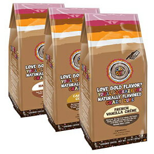 Crazy Cups ե졼С饦ɥҡ 10󥹥Хå (Х饨ƥѥå3ĥѥå) Crazy Cups Flavored Ground Coffee in 10 oz Bag (Variety Pack, 3-Pack)