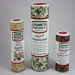 Jane's Krazy Mixed-Up Seasonings スーパーバンドル - 3 品目 - 塩/コショウ/ガーリック Jane's Krazy Mixed-Up Seasonings Super Bundle- 3 Items - Salt / Pepper / Garlic