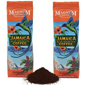 マグナム エキゾチック ジャマイカン ブルー マウンテン ブレンド コーヒー、粉砕 (2) 1 ポンド袋 Magnum Exotics Jamaican Blue Mountain Blend Coffee, Ground (2) 1 Pound Bags