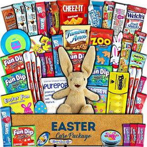 楽天Glomarketイースターケアパッケージ （45ct） - チョコレート、キャンディ、スナック、おもちゃ、ウサギのぬいぐるみ - Git ボックスバンドル バスケットフィラー詰め物プレゼント - 子供、大人、男の子、女の子、大学生、子供、孫、幼児 Easter Care Package （45ct）