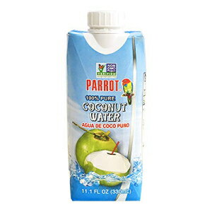 パロット 100% ピュアココナッツウォーター 11.10 液量オンス (12 個パック) Parrot 100% Pure coconut water 11.10 fl oz (pack of 12)