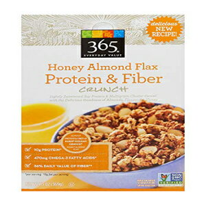 365 Everyday Value、ハニー アーモンド フラックス、プロテイン & ファイバー、13 オンス 365 Everyday Value, Honey Almond Flax, Protein & Fiber, 13 oz