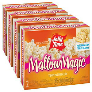 JOLLY TIME スイート電子レンジポップコーン グルテンフリー 非遺伝子組み換え 4 パック (Mallow Magic 2 ct ボックス) JOLLY TIME Sweet Microwave Popcorn, Gluten Free Non-GMO, 4 Pack (Mallow Magic, 2ct Boxes)