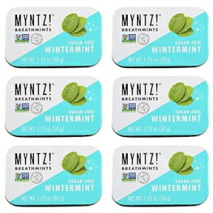 Dentist Recommended MYNTZ! Brand Mints - Wintermynt Blast Flavor 6 tins x 1.75 ounces per tin