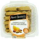 Aunt Gussie 砂糖不使用 クランベリーオレンジビスコッティ アーモンド入り 8オンスタブ (4個パック) Aunt Gussie's No Sugar Added Cranberry-Orange Biscotti with Almond, 8-Ounce Tubs (Pack of 4)