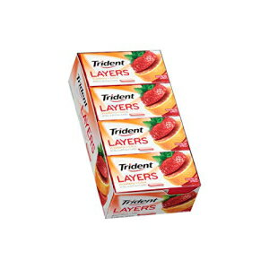 ガム トライデント レイヤーズ ストロベリー + シトラス シュガーフリー ガム - 14 カラット。- 10パック。 Trident Layers Strawberry + Citrus Sugar Free Gum - 14 ct. - 10 pk.