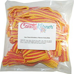 SourPower サワー ベルト ストロベリー バナナ 1 ポンド (16 オンス) SourPower Sour Belts Strawberry Banana 1 Pound ( 16 OZ )