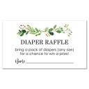 48 cnt O[[ xr[ V[ ނ btY 48 cnt Greenery Baby Shower Diaper Raffles