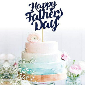 GrantParty ハッピー父の日 ブルーケーキトッパー、ベストダッドホットパパ 父の日デコレーション、父の日パーティー、ハッピーダダデートッパー (ブルースター父の日) GrantParty Happy Father's Day Blue Cake Topper, Best Dad Hot Papa Father's D