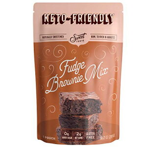 SWEET LOGIC ケトブラウニーミックス | おいしいケトブラウニー、1食分あたりの正味炭水化物はわずか2G | グルテンフリー、自然な甘味、低炭水化物、に優しいブラウニーミックス | 12回分 SWEET LOGIC Keto Brownie Mix | Delicious Keto Brownies Jus