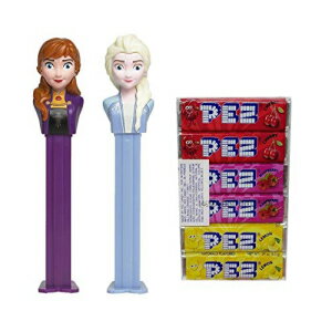 アナと雪の女王 2 ペッツ ディスペンサー セット - エルサ ペッツ ディスペンサーとアンナ ペッツ ディスペンサー、追加のキャンディ詰め替え 6 個付き | 冷凍パーティー記念品、グラブバッグ Frozen 2 Pez Dispensers Set - Elsa Pez Dispenser an