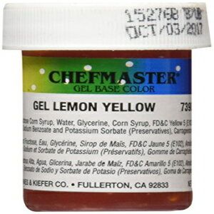 シェフマスタージェル食用色素、1オンス、レモンイエロー Chefmaster Gel Food Color, 1-Ounce, Lemon Yellow