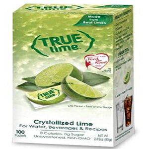 TRUE LIME Water Enhancer, Bulk Dispenser Pack, 0 Calorie Drink Mix Packets, Sugar Free Flavoring Powder, Water Flavo Made with Real Limes, 100 Count (Pack of 1) 1